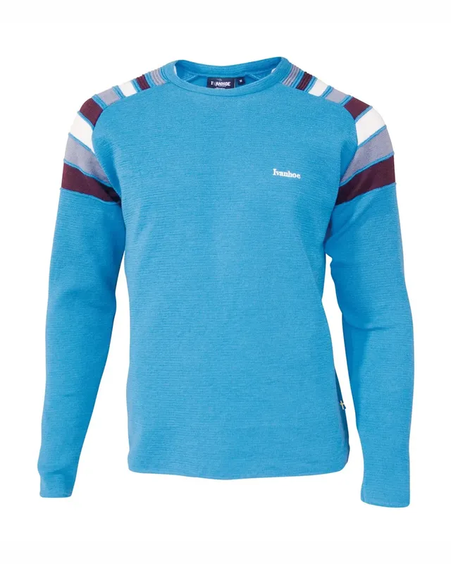 Ivanhoe Retro Duffy Wollpullover Turquoise Unisex
