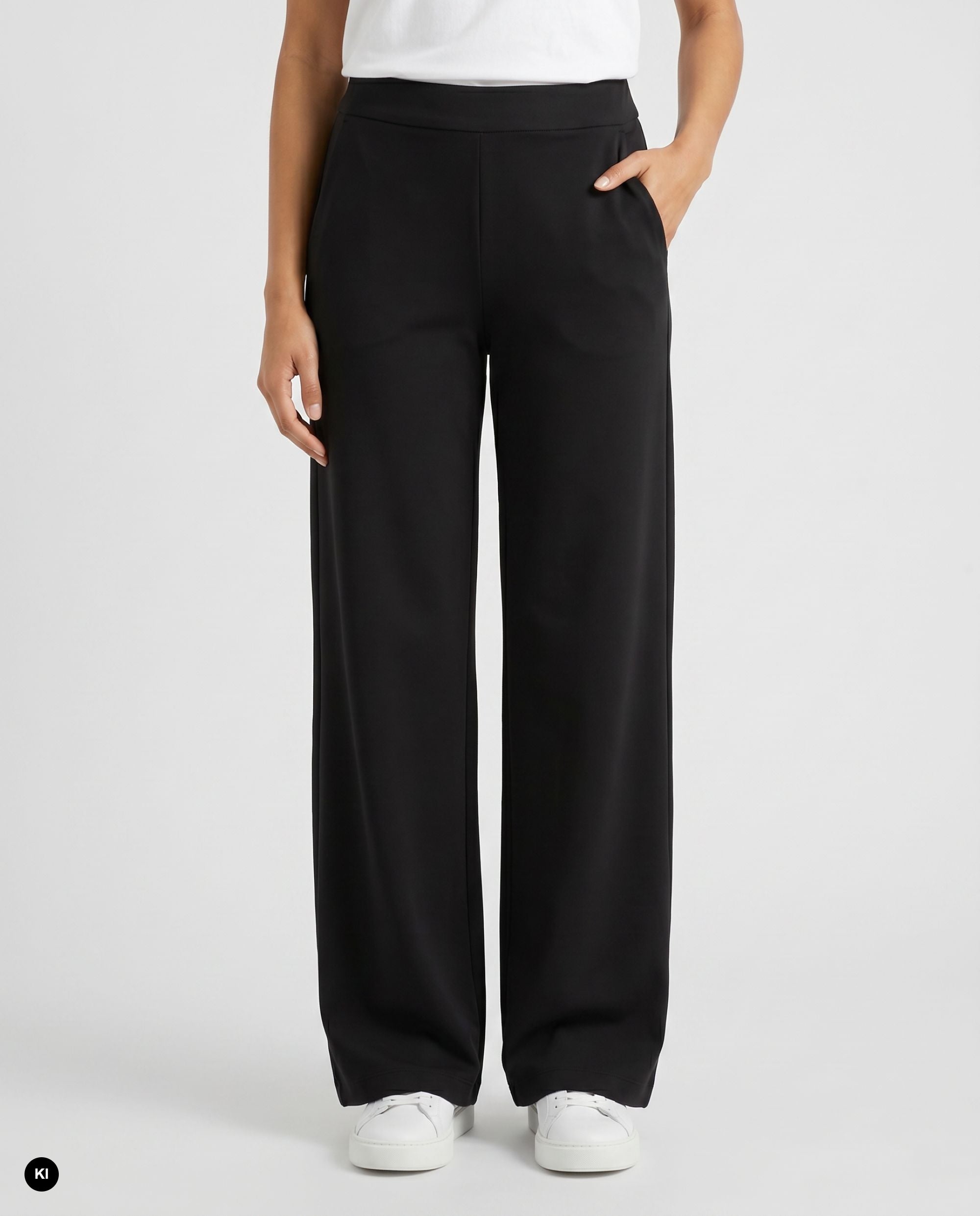 Stehmann Hamatit Relaxed Fit Hose schwarz Weitbein