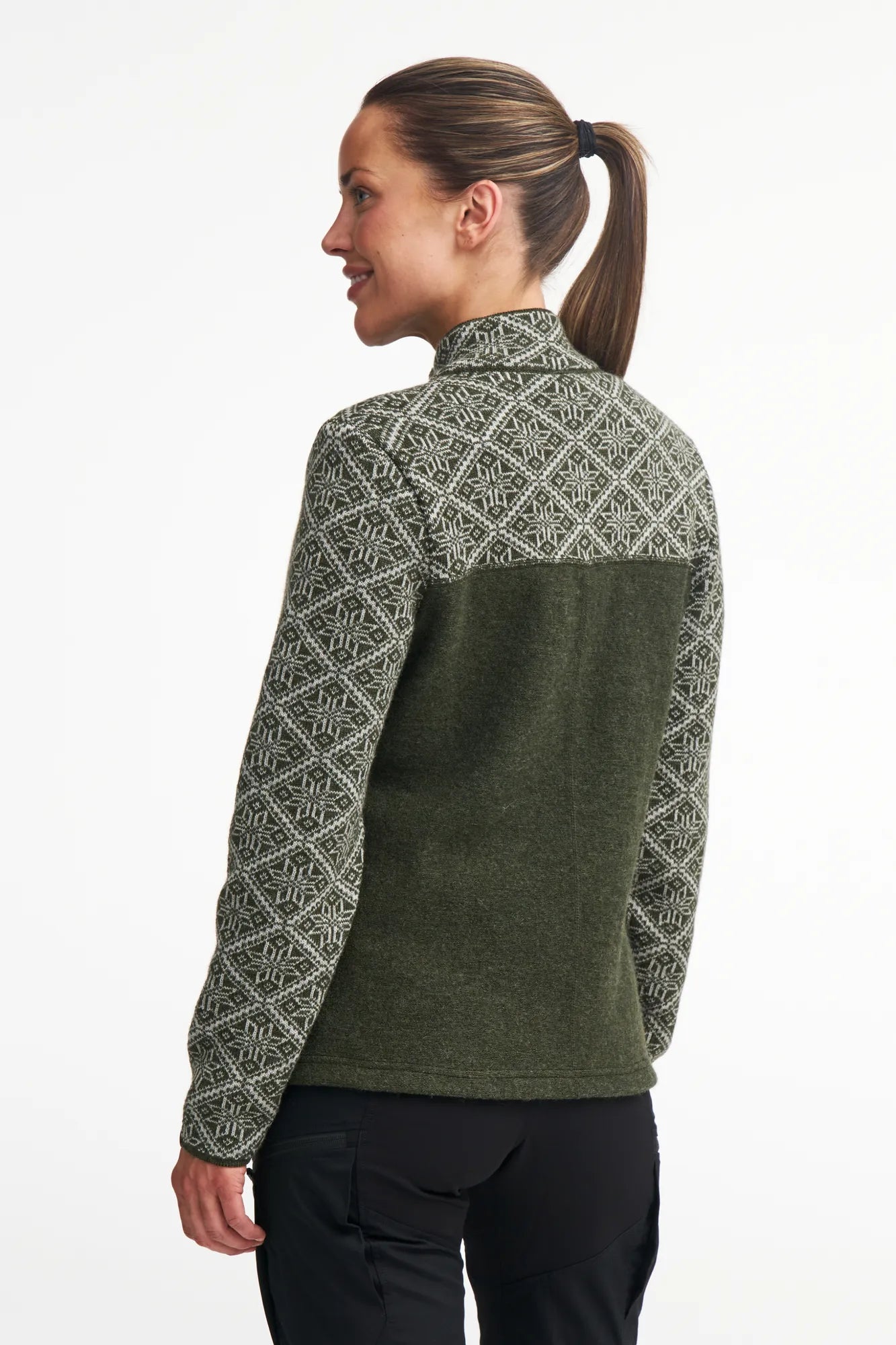 Ivanhoe Ellie Full Zip Strickjacke Loden Green Gr 38 100% Wolle