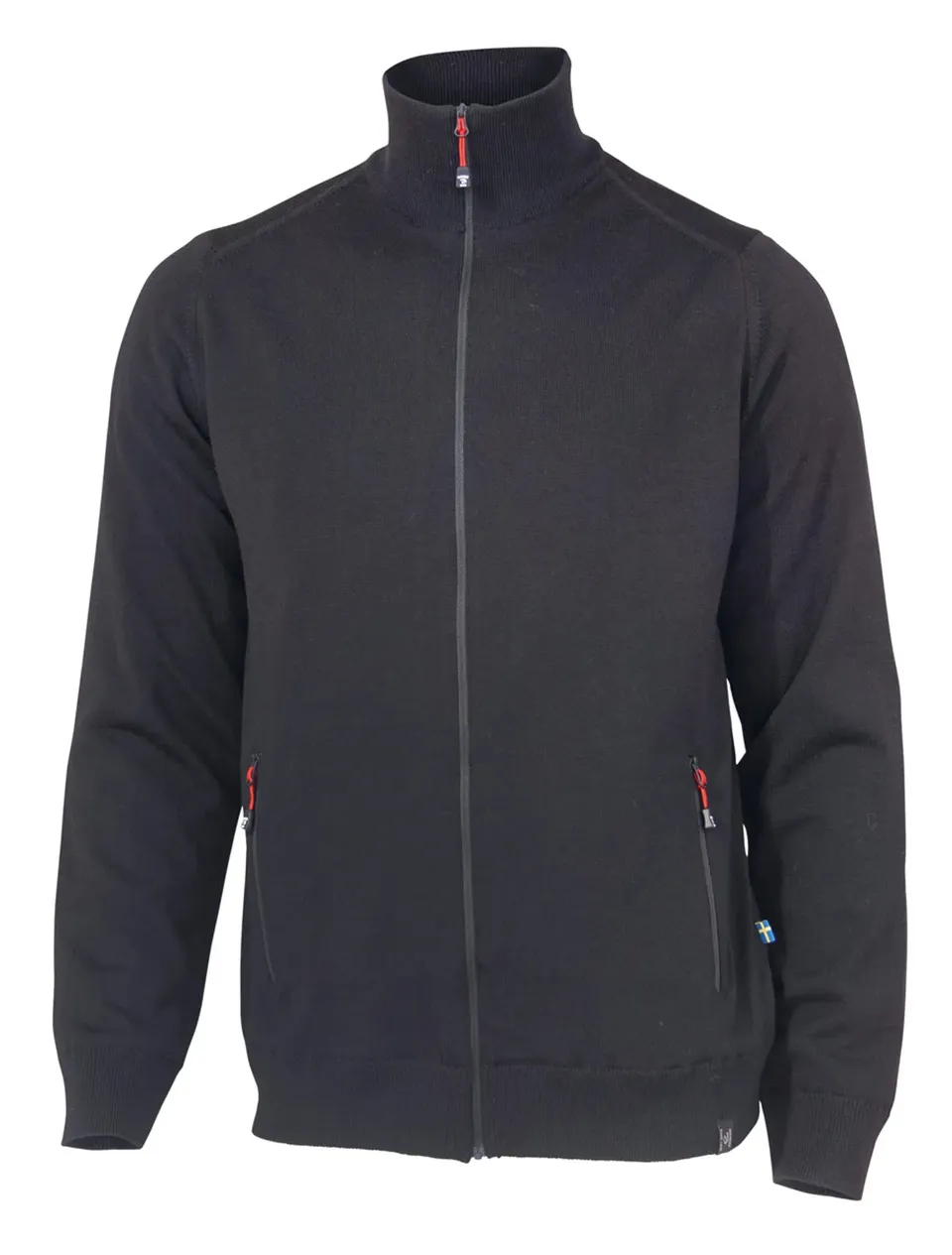 Ivanhoe York Full Zip Windbreaker Unisex Schwarz Merinowolle