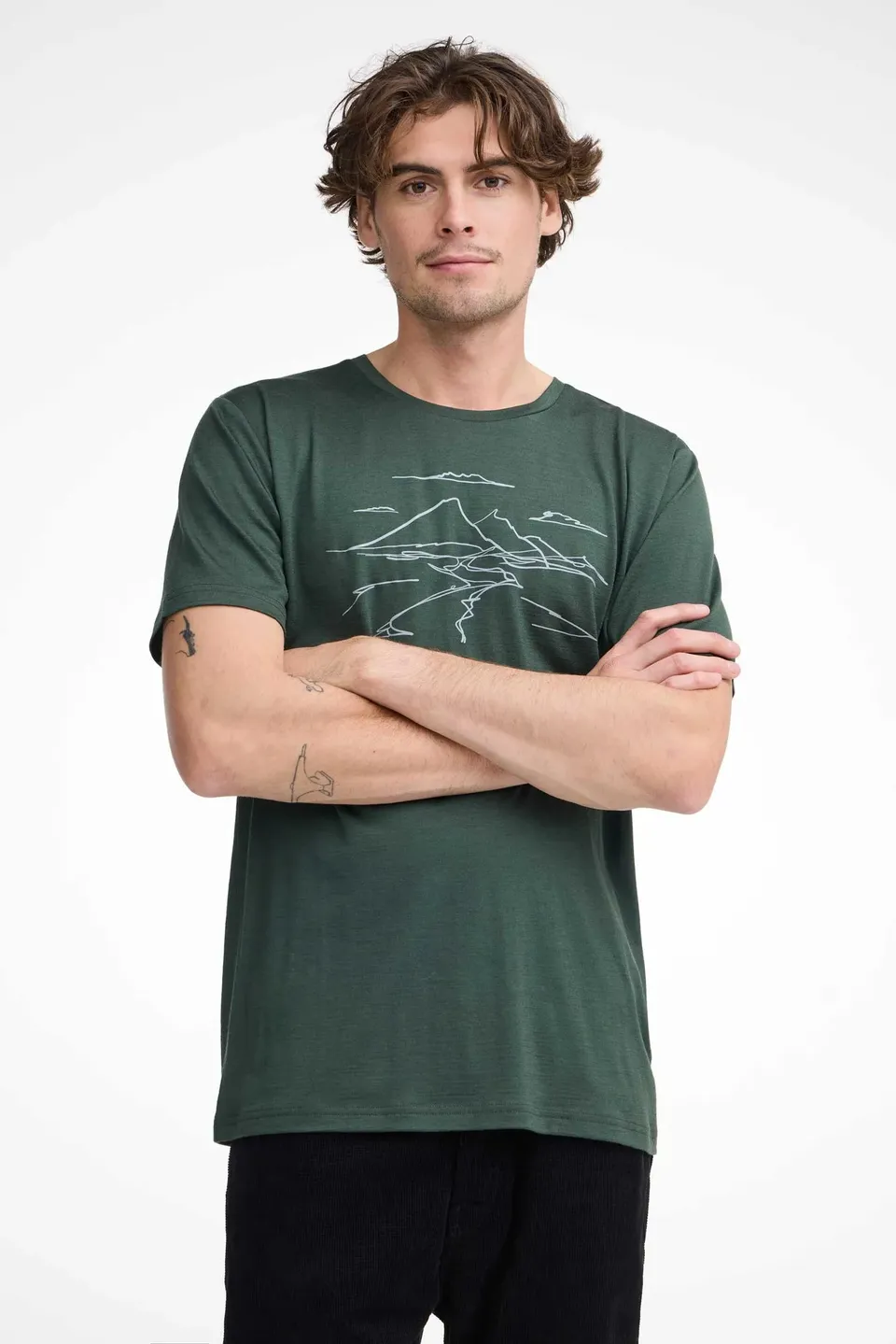 Ivanhoe UW Ceasar Mountain Merino T-Shirt Rifle Green