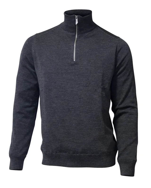 Ivanhoe Wilfred Windbreaker Herren Wollpullover Graphite Marl 280 g/m²
