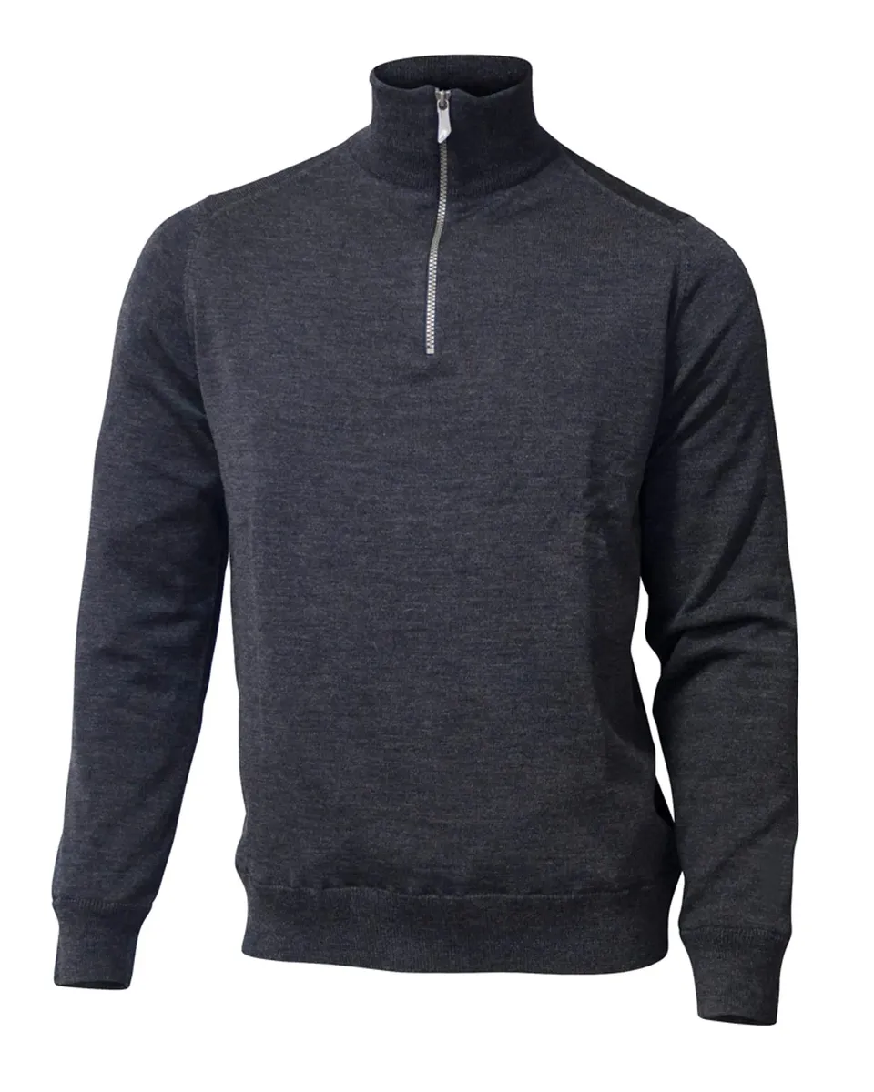 Ivanhoe Wilfred Windbreaker Herren Wollpullover Graphite Marl 280 g/m²