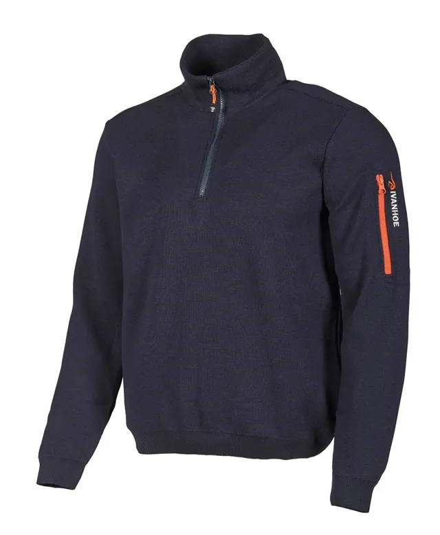 Ivanhoe Hadar Half Zip Pullover Navy M Merino