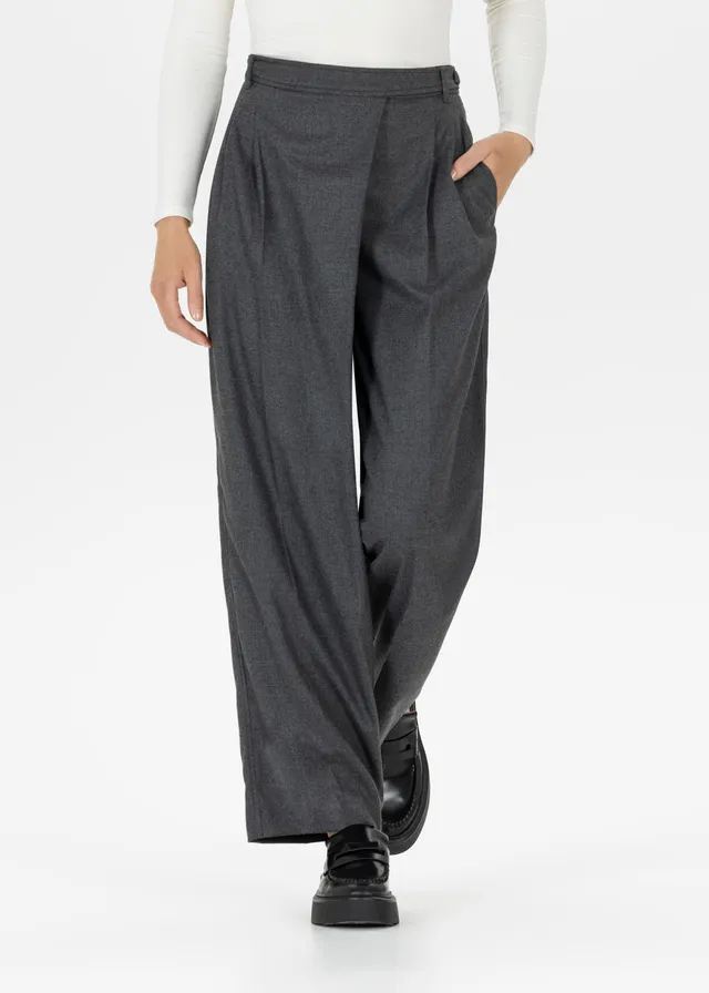 Stehmann Fancie Anzughose Damen Anthrazit Melange Straight Fit