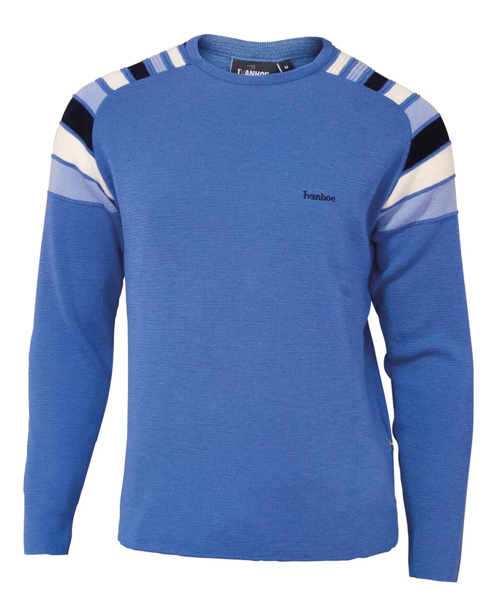 Ivanhoe Retro Duffy Pullover Blau 100% Wolle