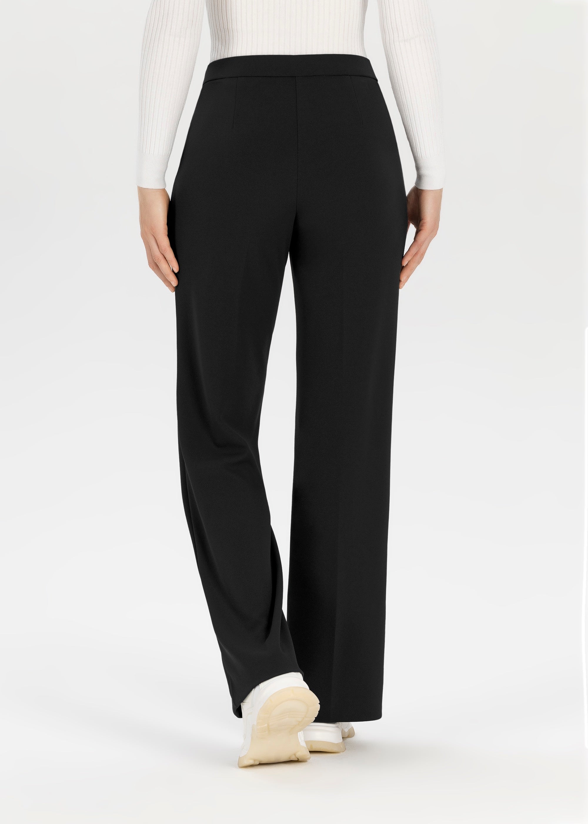 Stehmann Relaxed Hillda Hose schwarz weites Bein Crepe