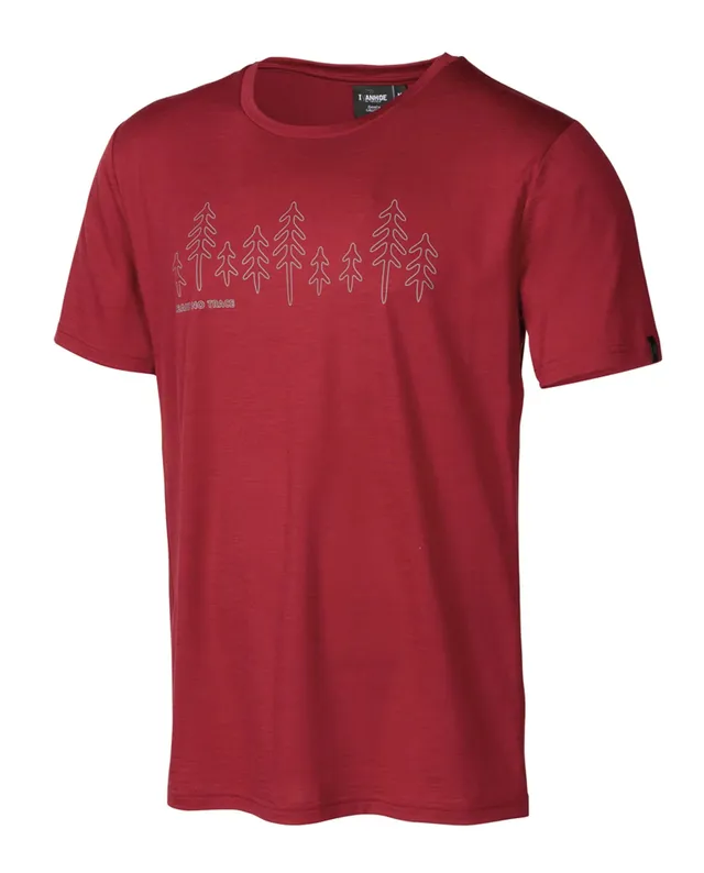 Ivanhoe UW Ceasar Fir Merino T-Shirt Royal Cherry Herren