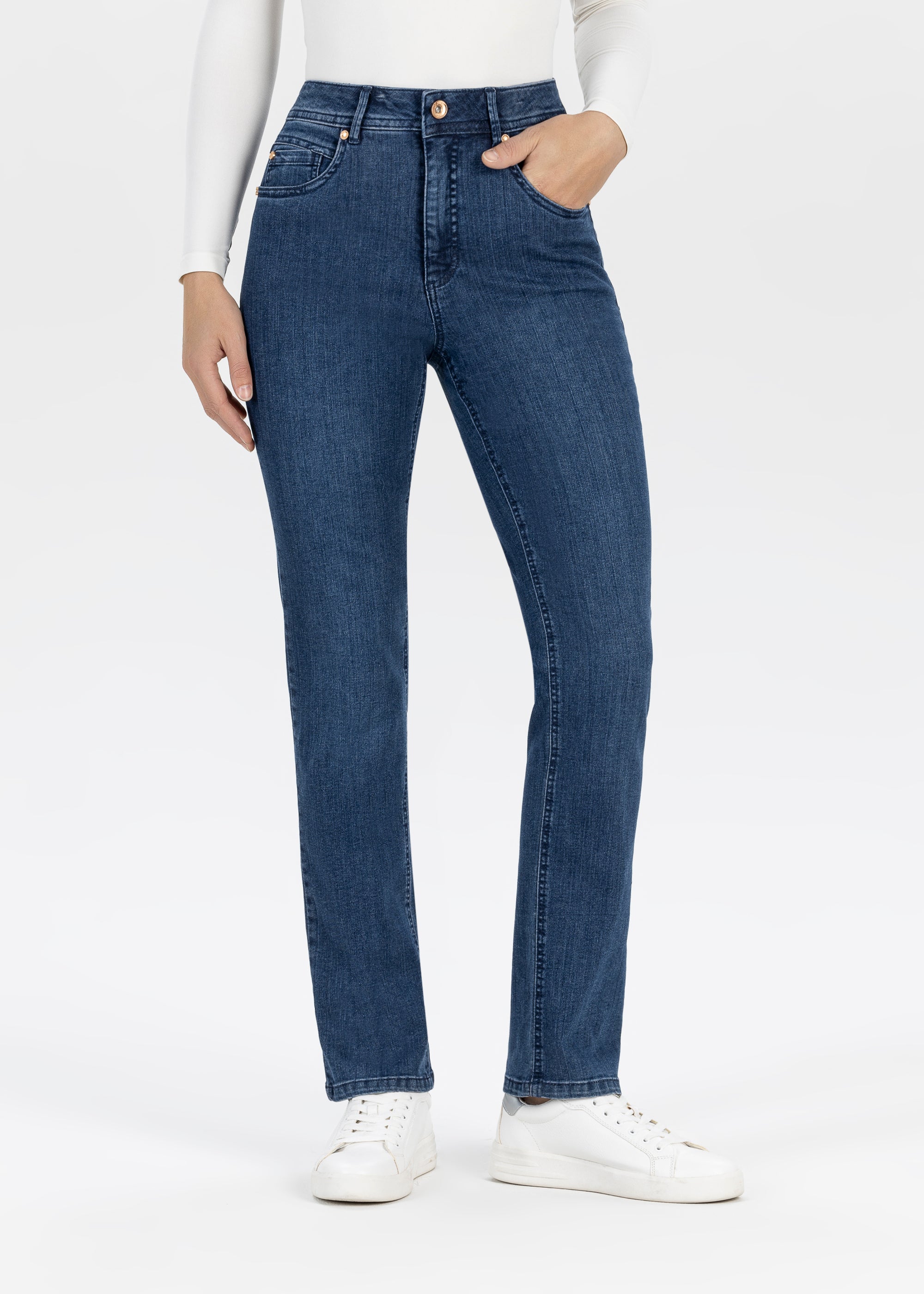 Stehmann Relaxed Fit Mellina 5-Pocket Jeans fjord navy