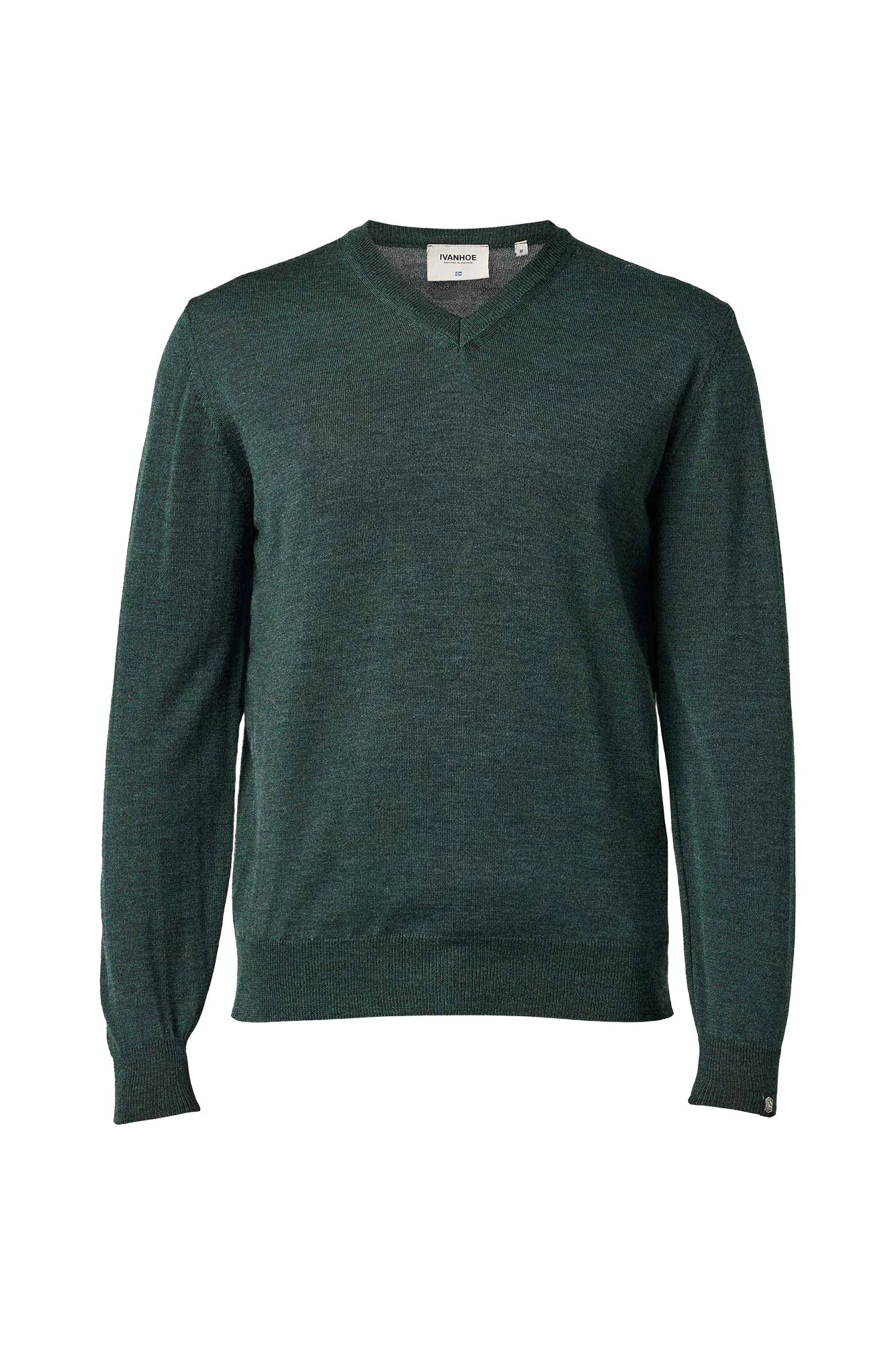 Ivanhoe Merino V-Neck Male Pullover Rifle Green