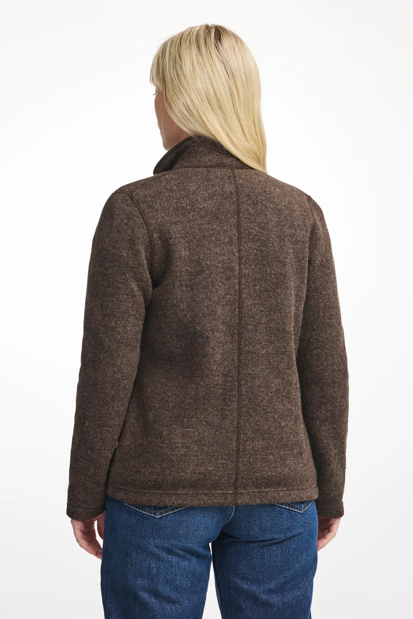 Ivanhoe NLS Twig Full Zip Strickjacke Chocolate ungefärbt