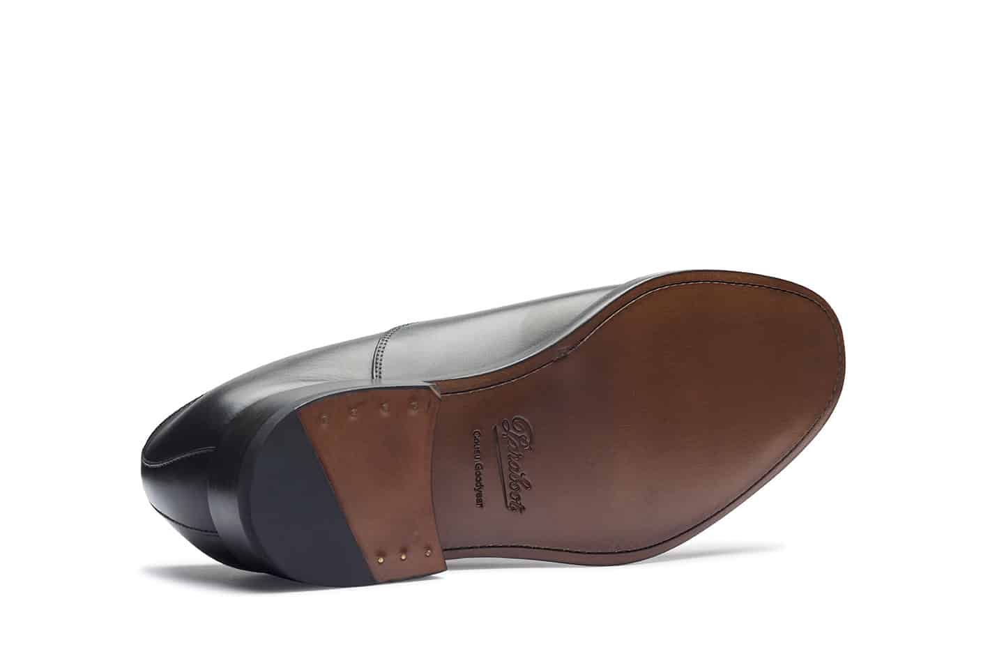 Paraboot Montaigne Oxford Cuir-Lisse Noir schwarz