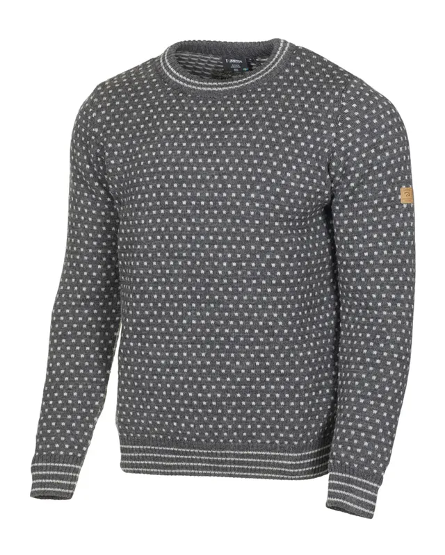 Ivanhoe Sverre Crewneck Wollpullover Grey 100% Wolle
