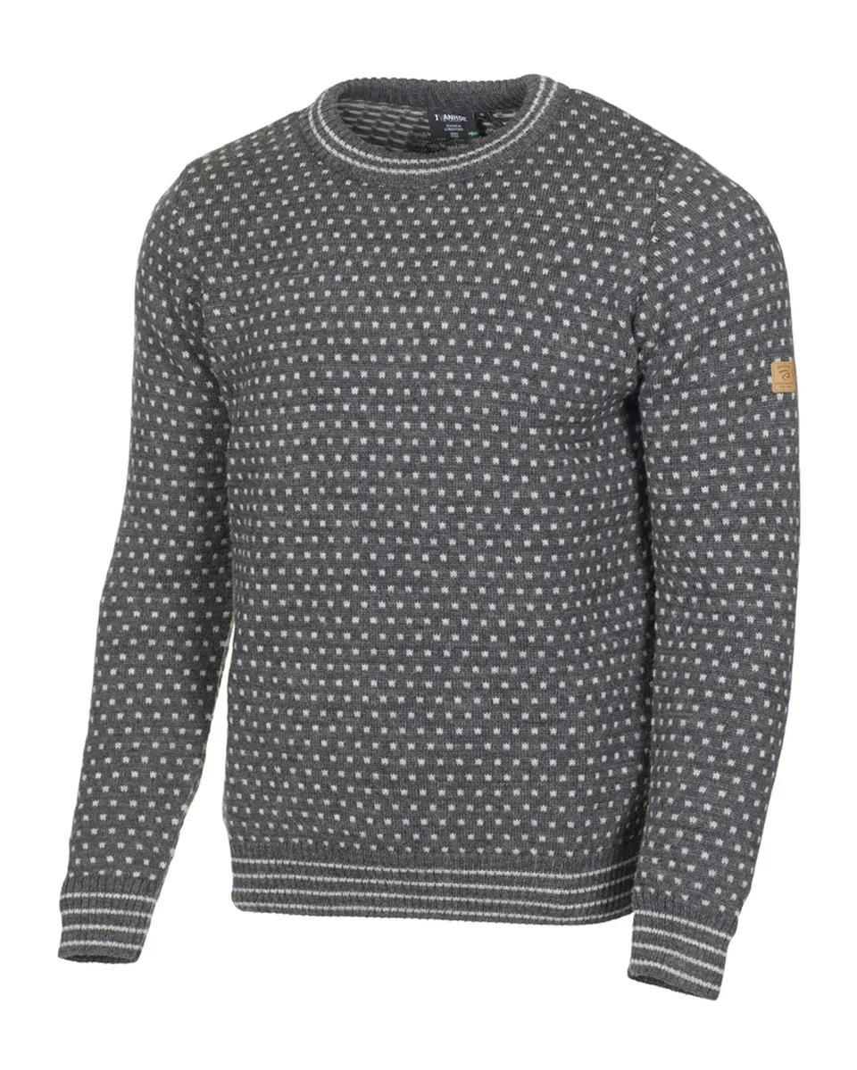 Ivanhoe Sverre Crewneck Wollpullover Grey 100% Wolle