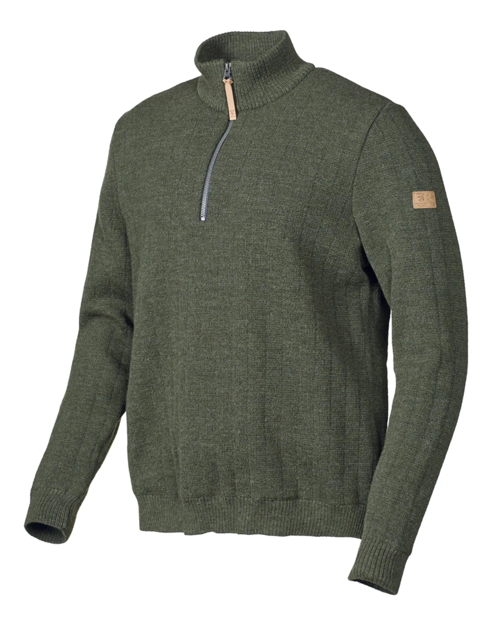 Ivanhoe Hugo Half Zip Windbreaker Herren Loden Green Wolle