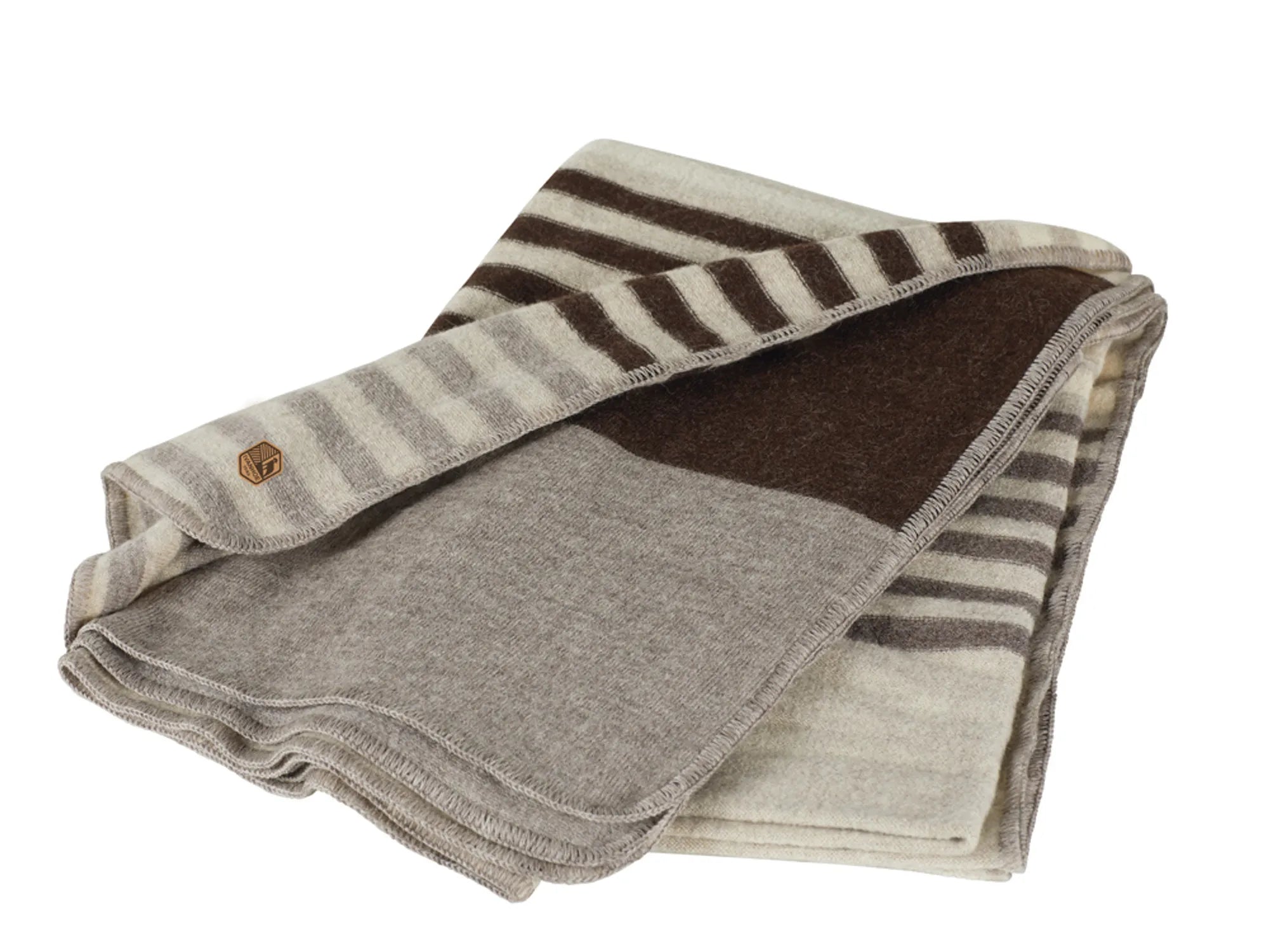 Ivanhoe NLS Blanket Stripe Wollpläd Multi 130x210 ungefärbt