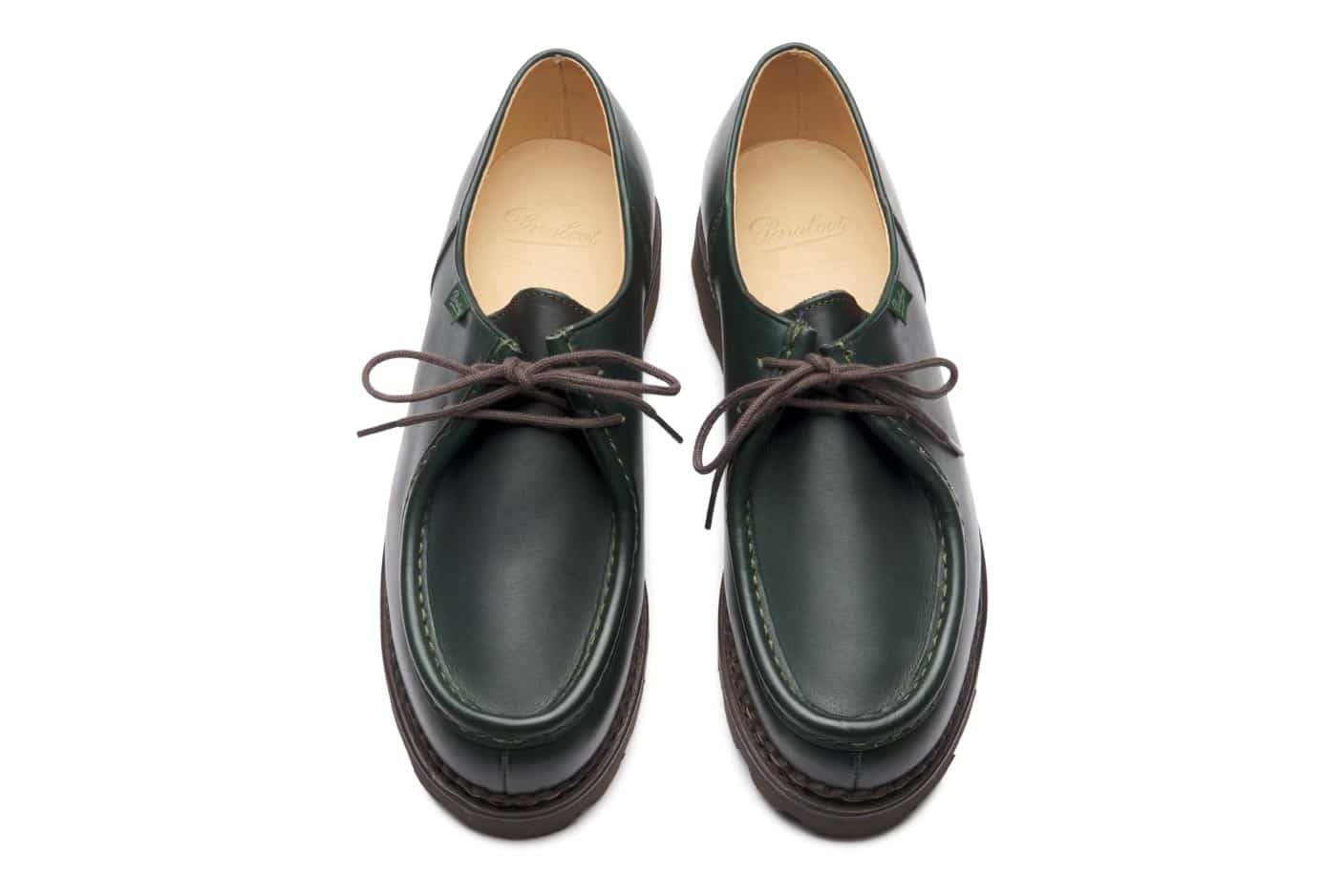Paraboot Michael Marche Derbys Marron-Lisse Vert Leder