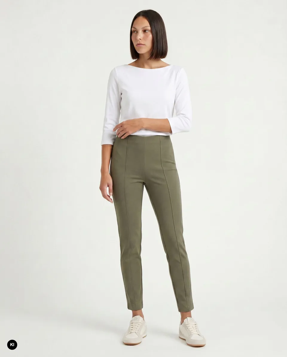 Stehmann Iselle 7/8-Hose Slim Fit sage Thermojersey