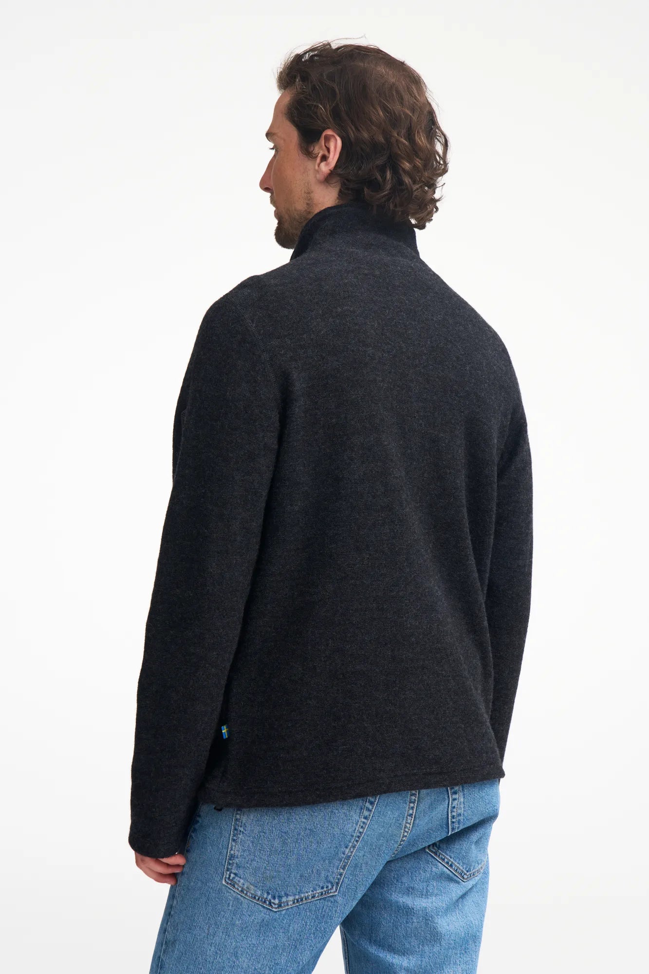 Ivanhoe Bruno Full Zip Wolljacke Graphite Marl 60% Wolle