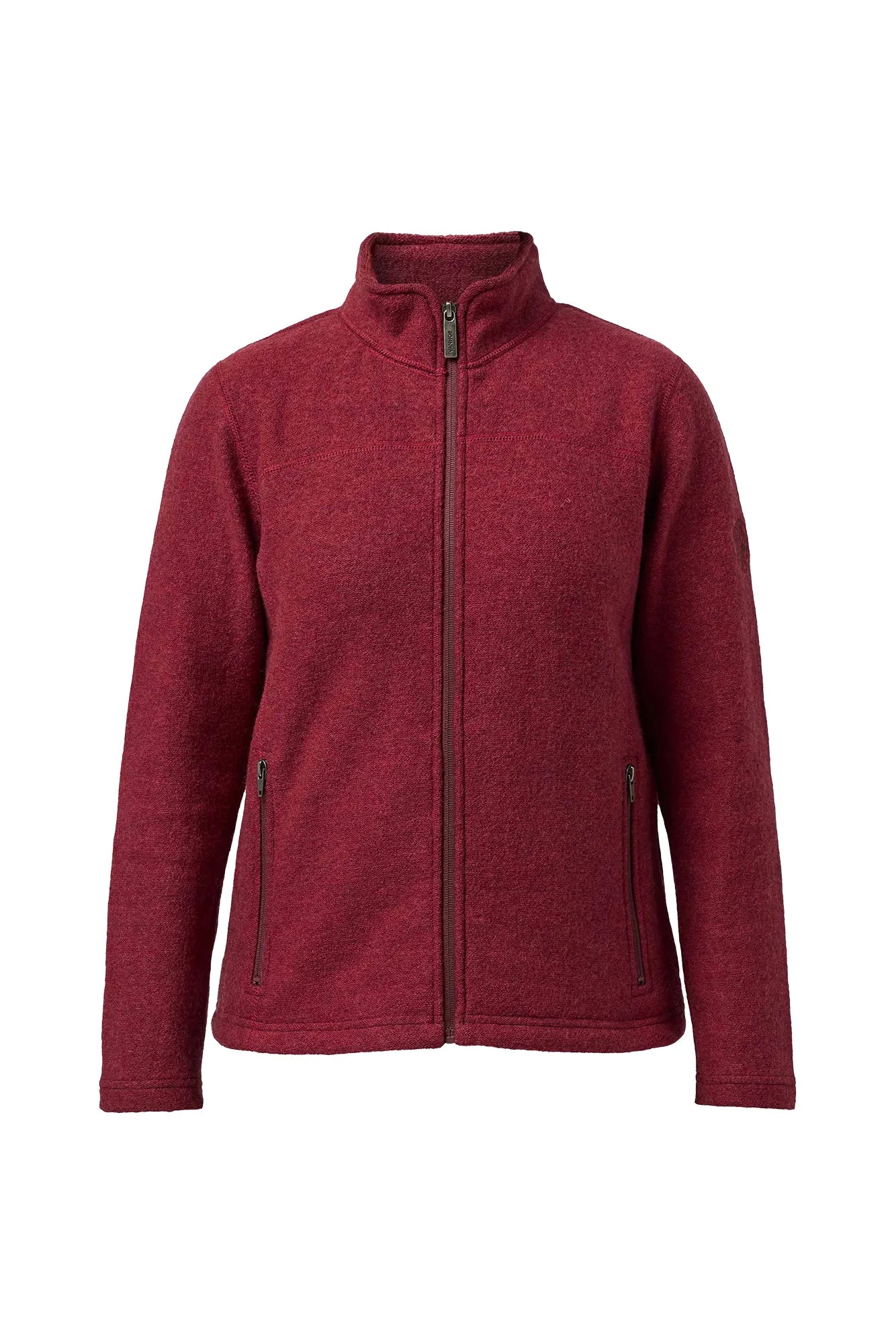Ivanhoe Beata Full Zip Wolljacke 38 Deep Red 450g Filzwolle
