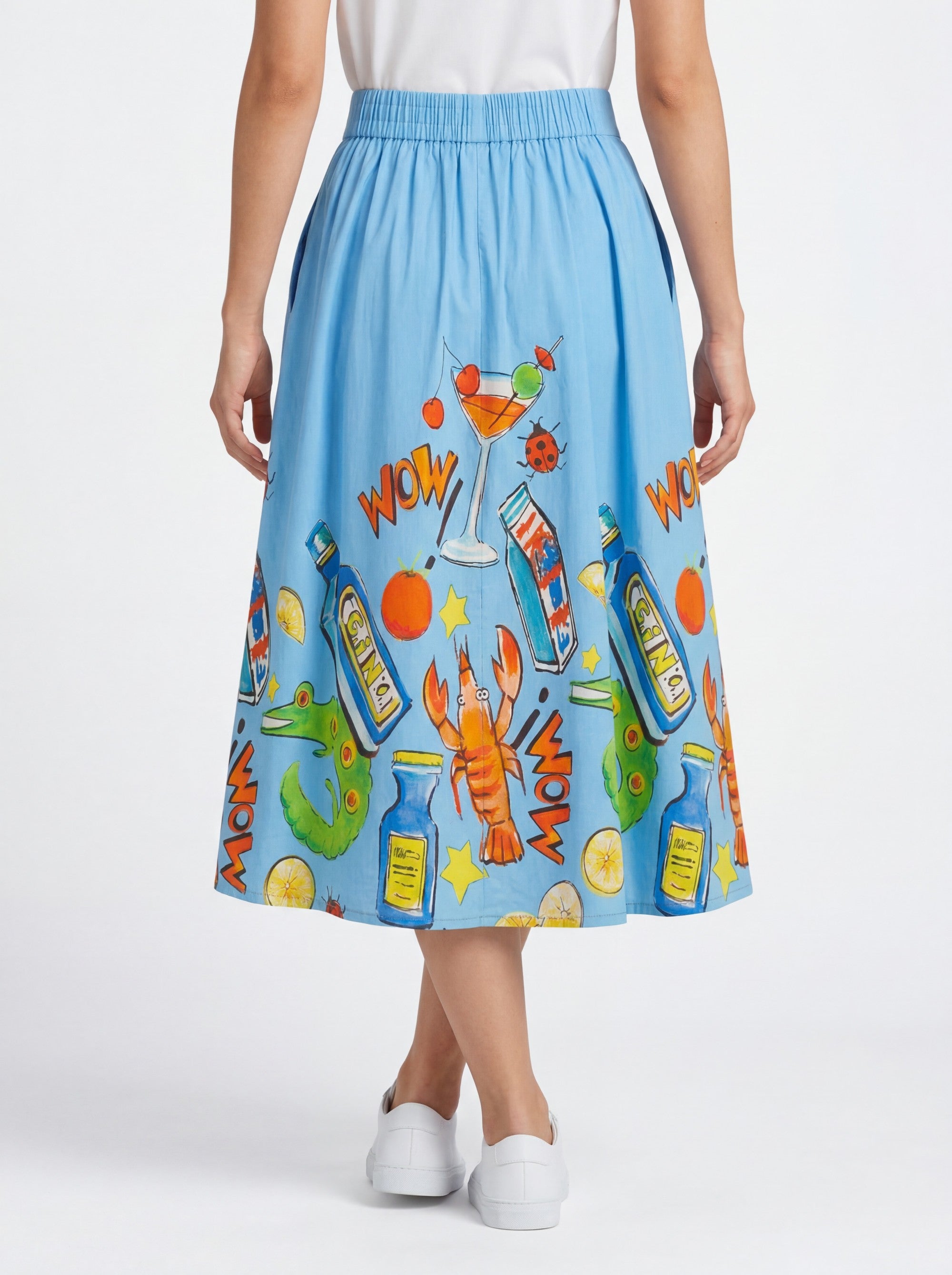 Stehmann Midi-Rock Nadine Midi Rock aquamarin Baumwolle