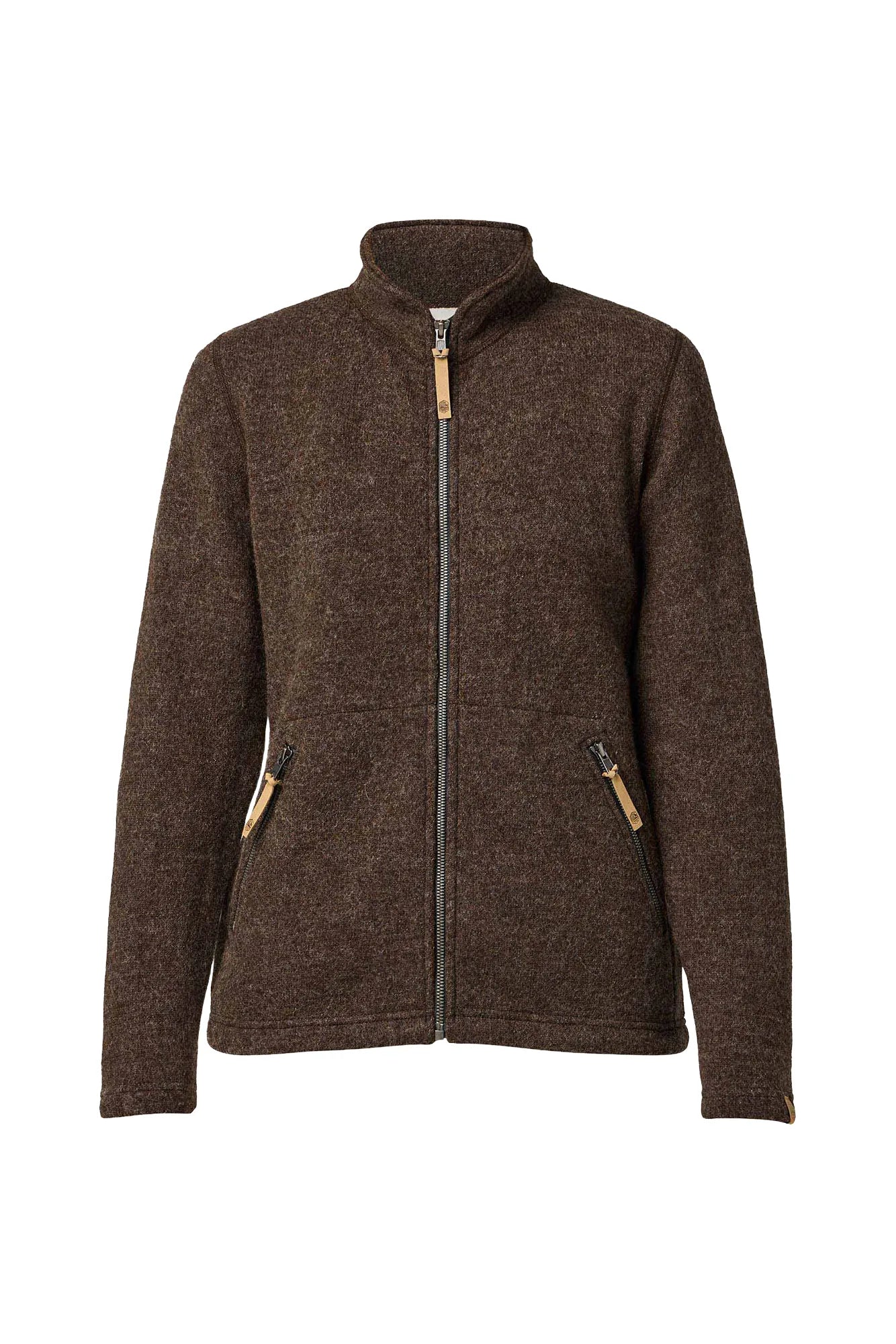 Ivanhoe NLS Twig Full Zip Strickjacke Chocolate ungefärbt