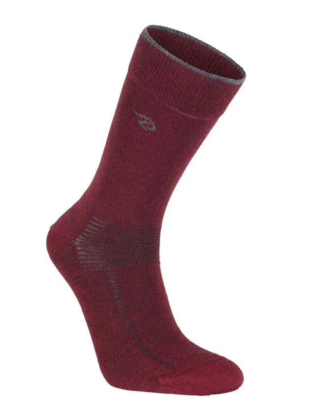 Ivanhoe Wool Sock Wollsocken Ruby Wine dünn 90% Wolle