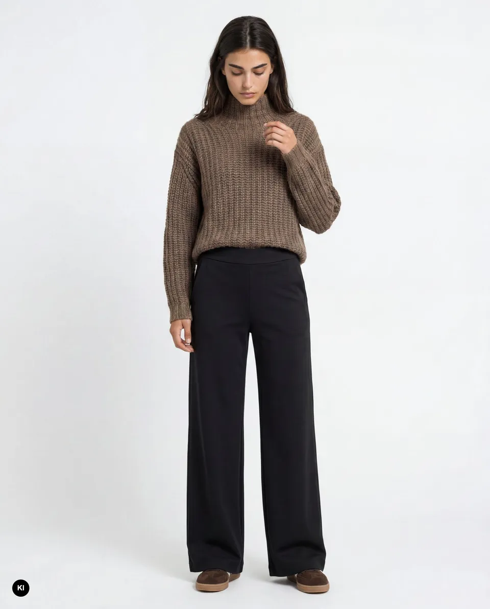 Stehmann Hamatit Relaxed Fit Hose schwarz Weitbein