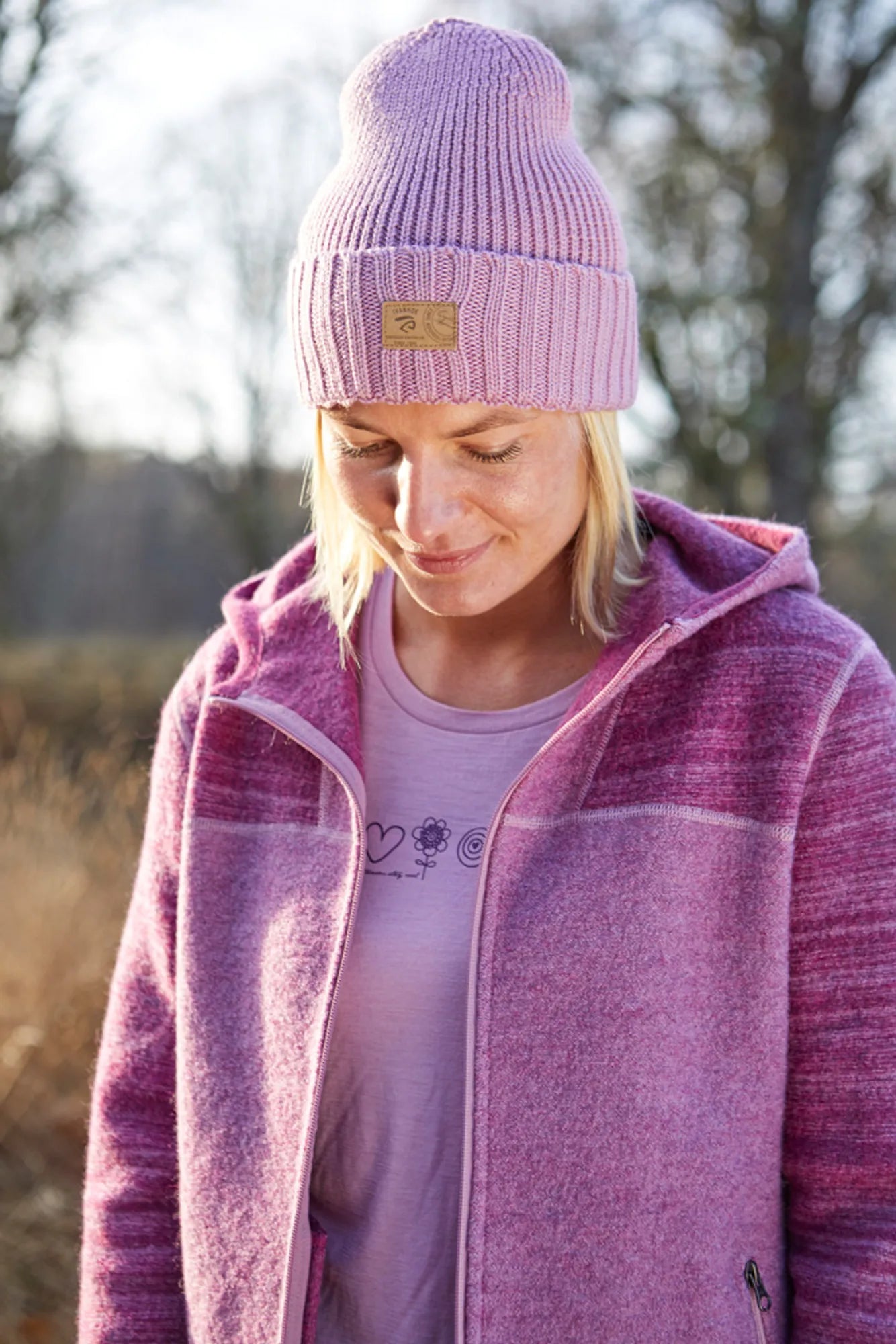 Ivanhoe Underwool Meja Symbols Merino Shirt Sweet Lilac 160g