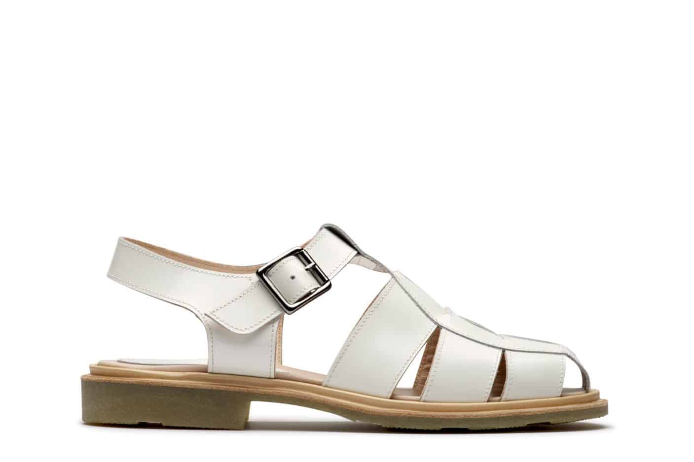 Paraboot Iberis Chasse Miel-Gloss Blanc Sandale Weiß