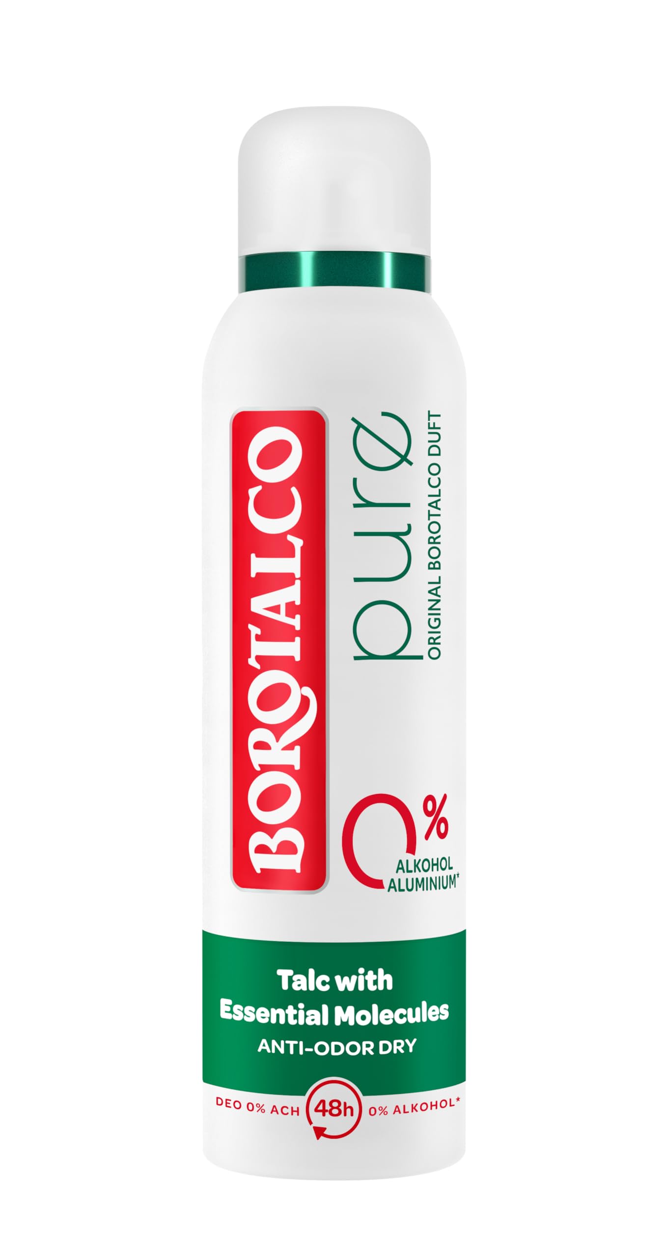 Borotalco Pure Deospray 12x150 ml Original Duft ohne Alu