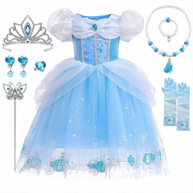 YYDSXK Cinderella Prinzessin Kleid 120 Set A