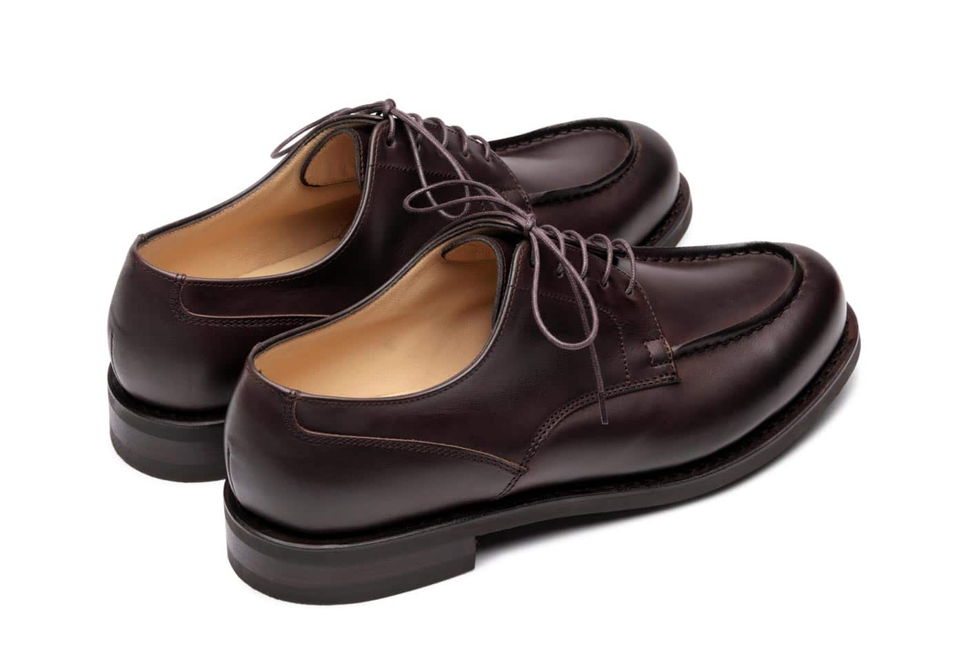 Paraboot Chambord Derby Herren Braun Glattleder Cafe