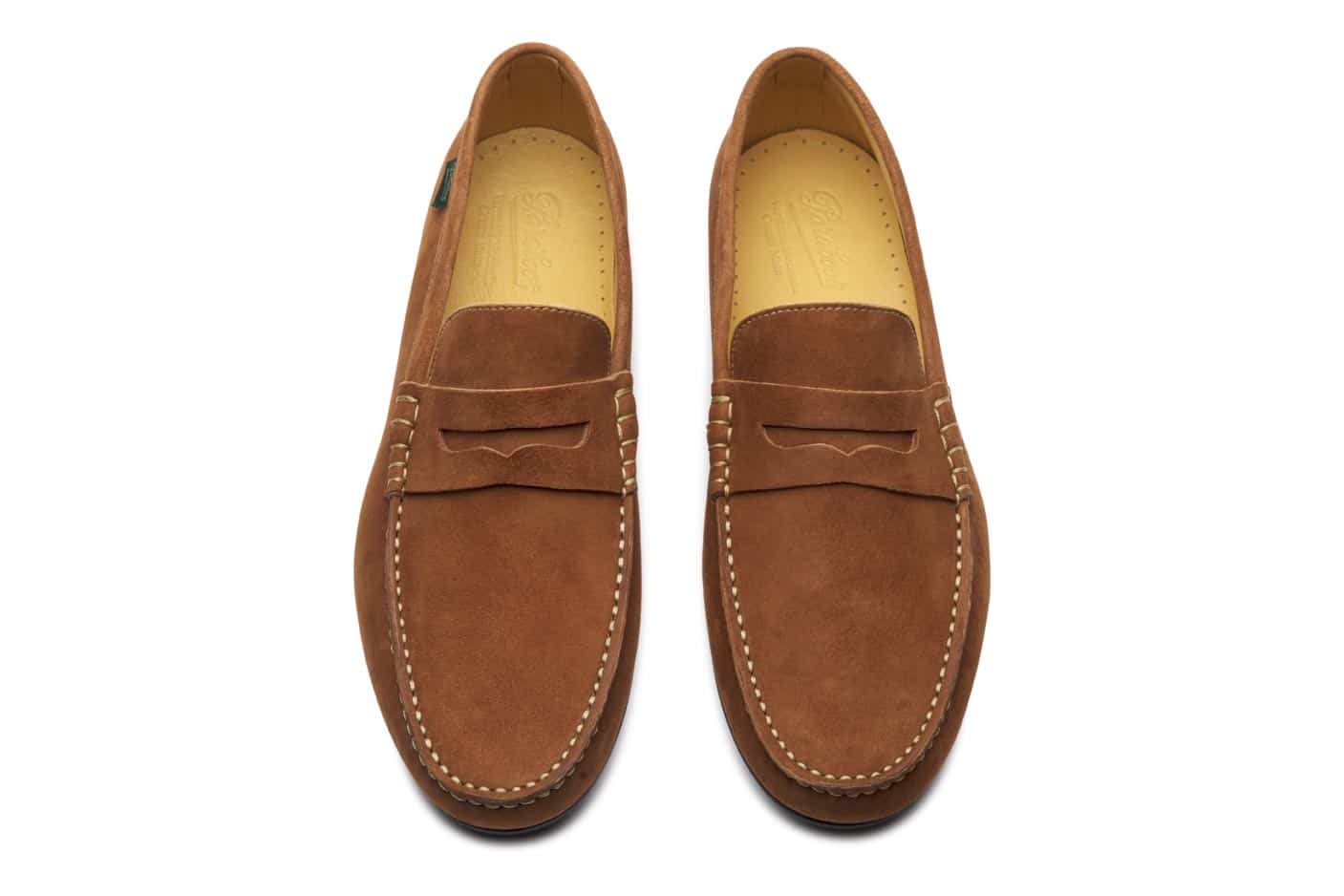 Paraboot Cabrio Damier Loafer Velours Braun-Schwarz Leder