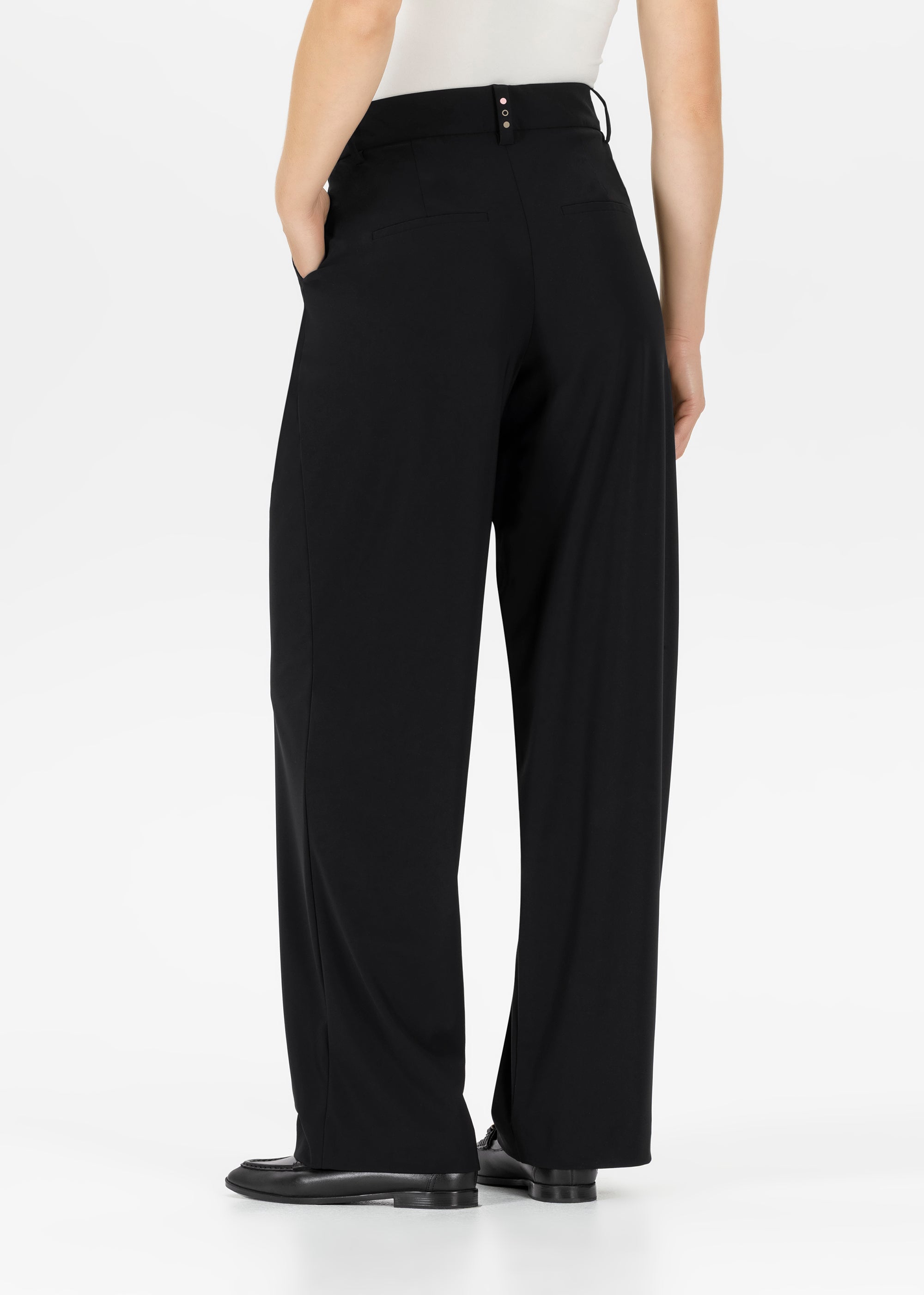 Stehmann Straight Fit Jania Hose schwarz Jersey Marlene