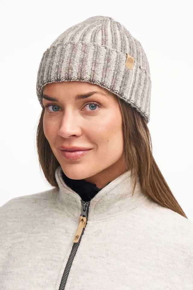 Ivanhoe NLS Rib Hat Wollmütze Birch Mouliné 100% Wolle