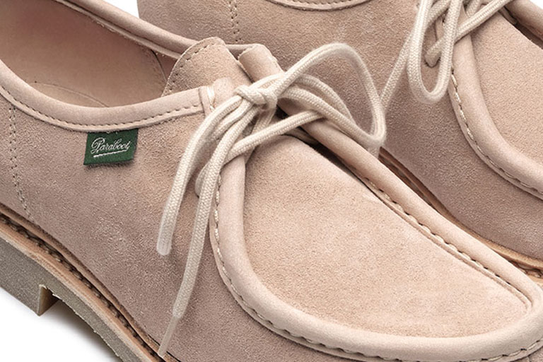 Paraboot Mirabelle Derby Miel Velours Gres Wildleder