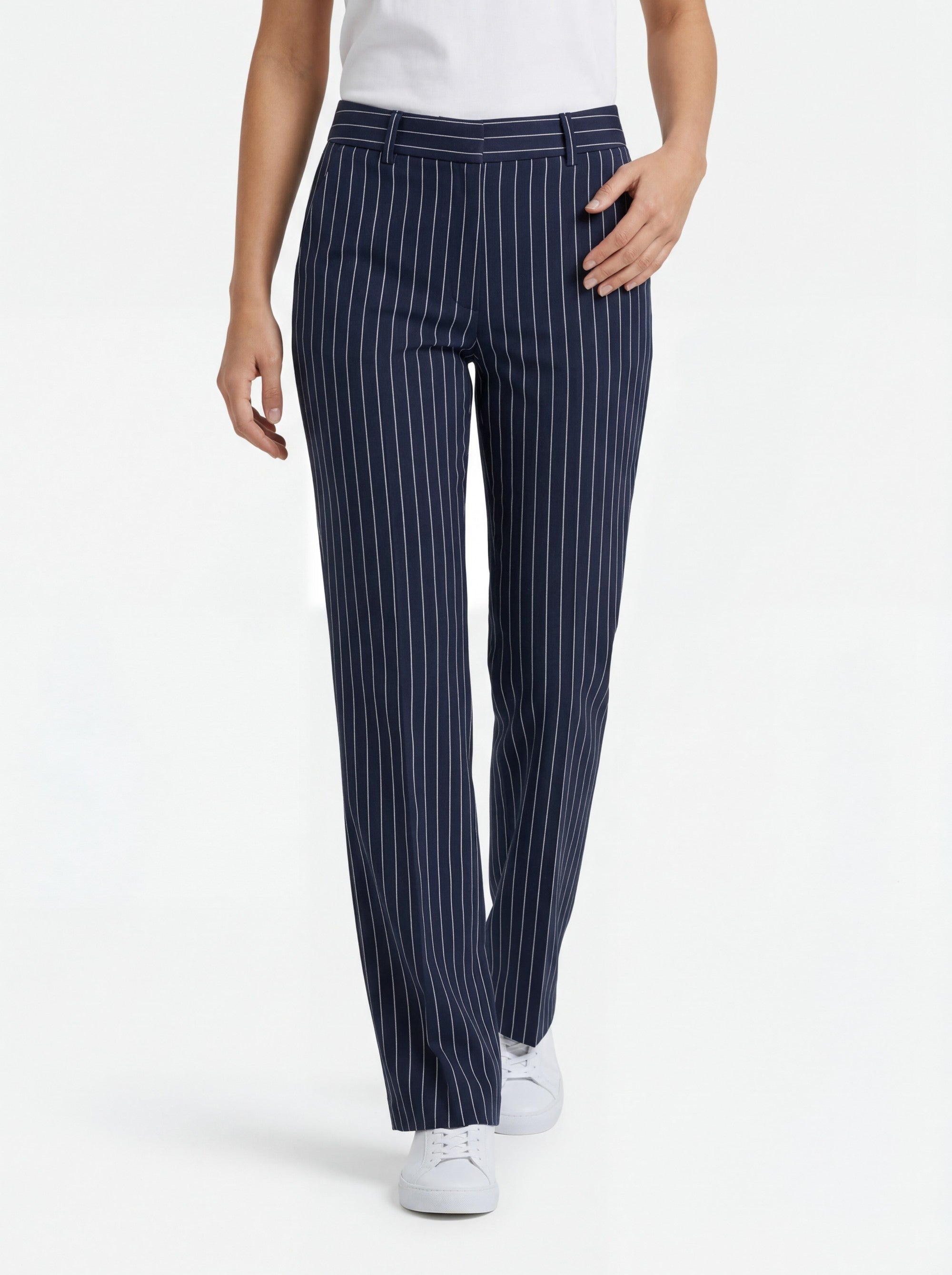 Stehmann Fenja Culotte Hose marine-weiss Nadelstreifen