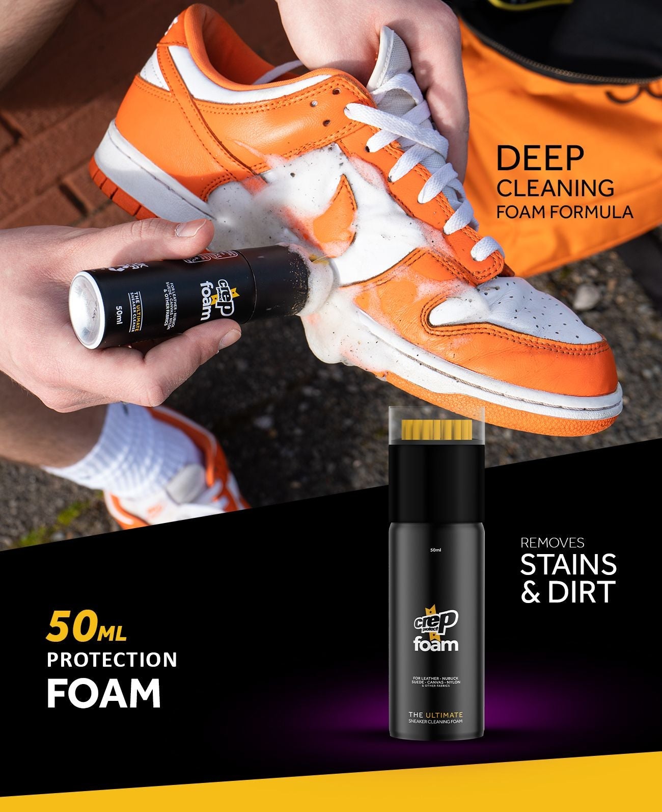 Crep Protect Starter Pack Sneaker Set Spray 50 ml Schaum