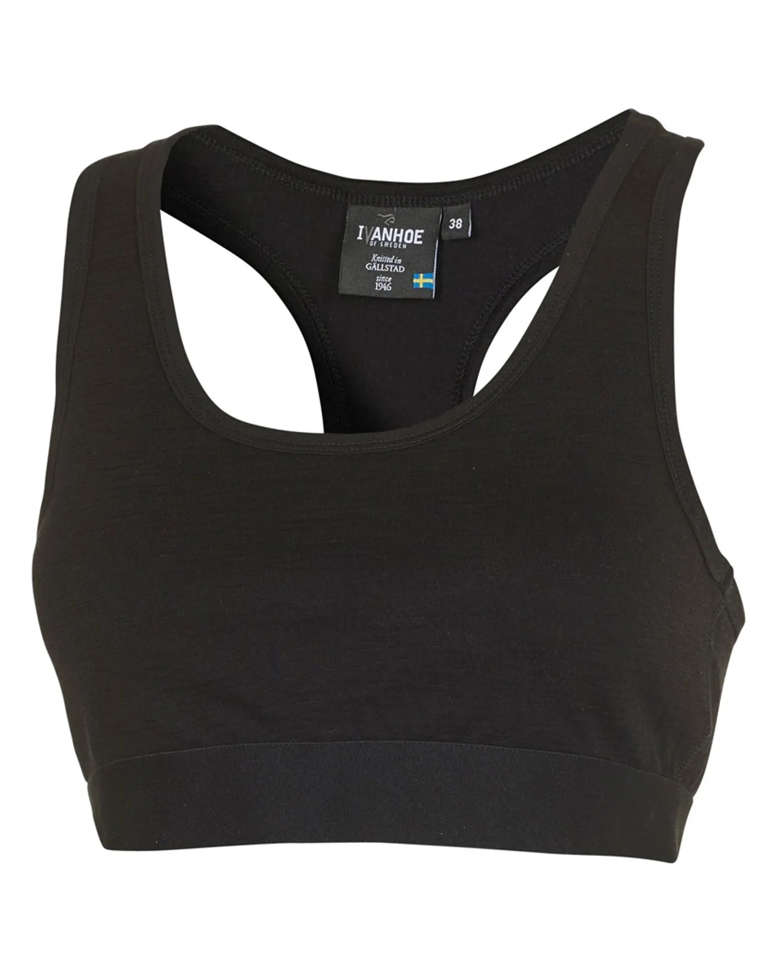 Ivanhoe Underwool Wool Bra Schwarz 36 – Damen Merino-BH