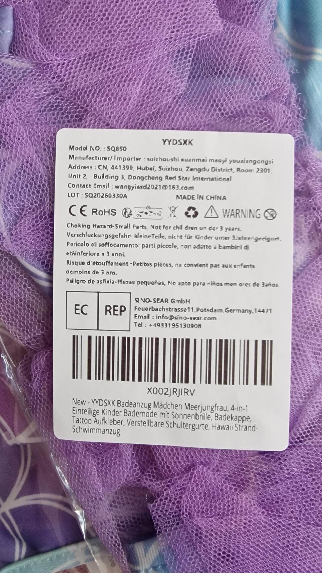 YYDSXK Swimwear Badeanzug Mädchen Meerjungfrau 5-6 Jahre