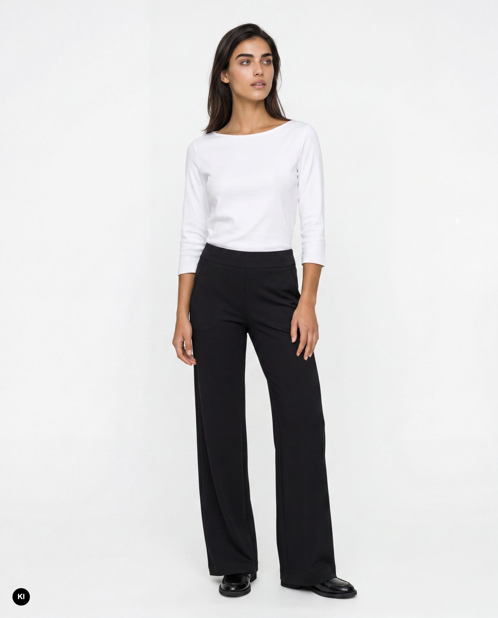 Stehmann Hamatit Sporty Tec Hose schwarz Wide-Leg 38