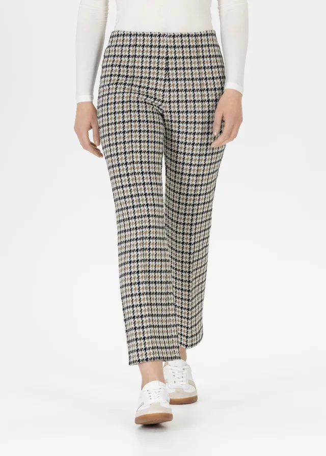Stehmann Leni 7/8-Hose nougat light Jersey Hahnentritt