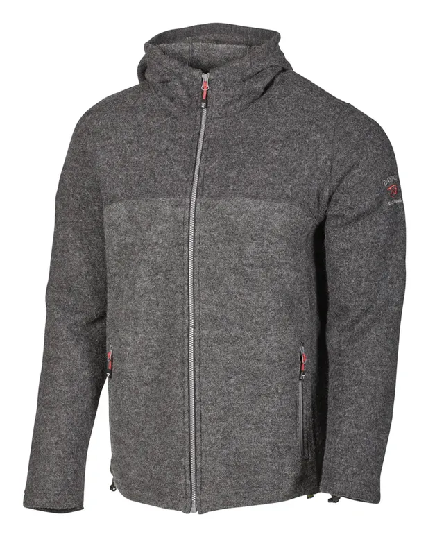 Ivanhoe Ron Hood Wollhoodie Graphite Marl 100% Wolle