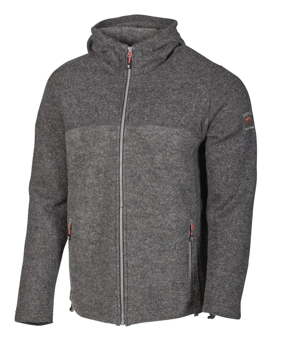 Ivanhoe Ron Hood Wollhoodie Graphite Marl 100% Wolle