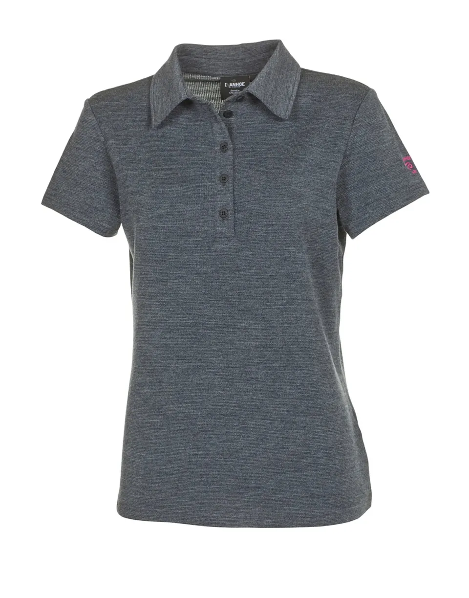 Ivanhoe UW Evin Poloshirt Polo Damen 36 Graphite Marl Merino