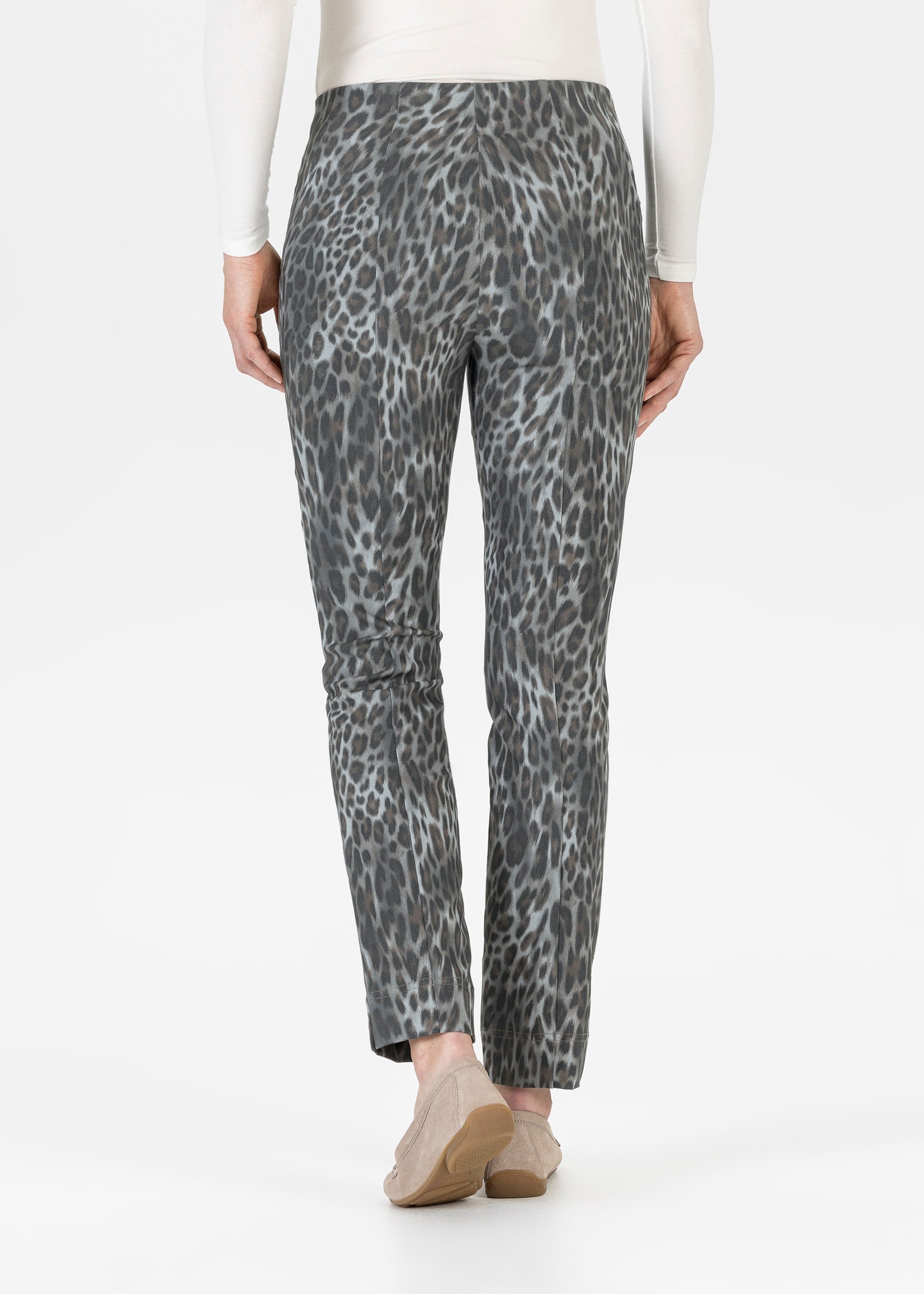 Stehmann Loli Slim Fit Hose Leo-Optik graphit