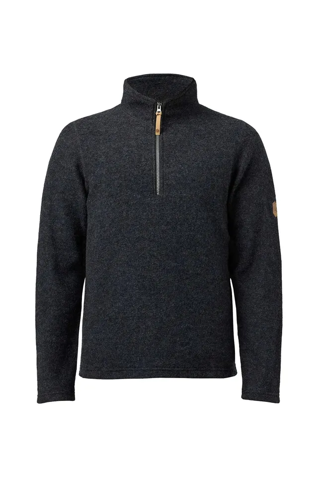 Ivanhoe Brodal Half Zip Wollpullover Graphite Marl 450g