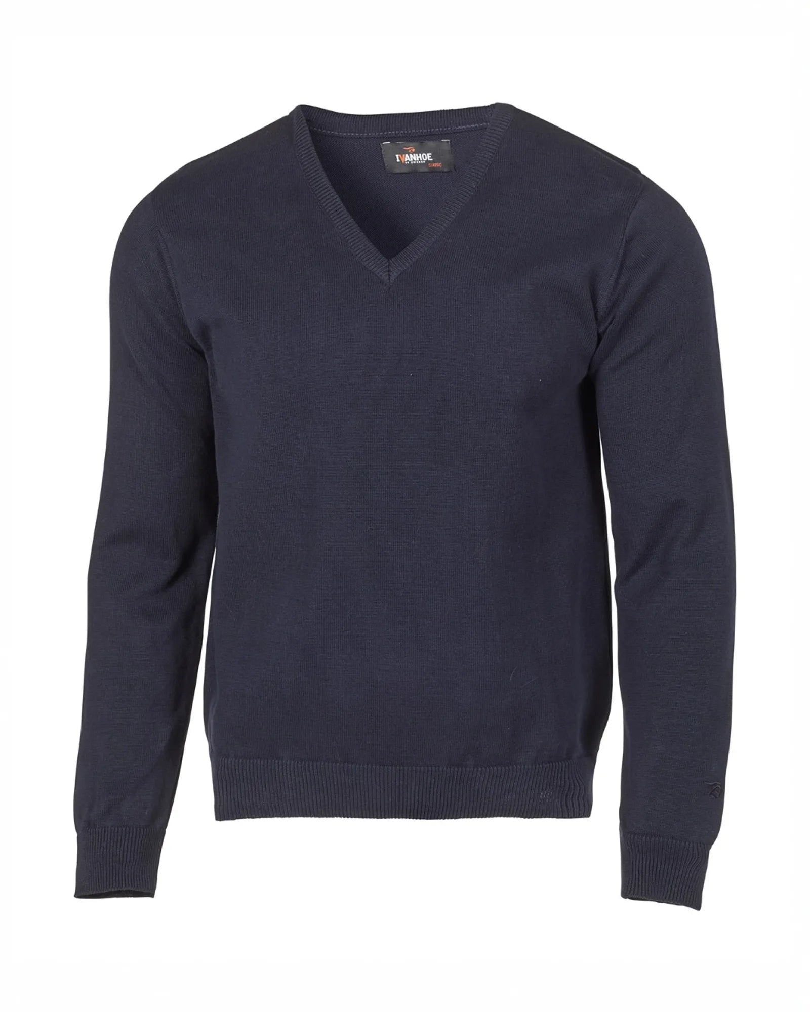 Ivanhoe PD V-Neck Pullover Navy M Bio-Baumwolle