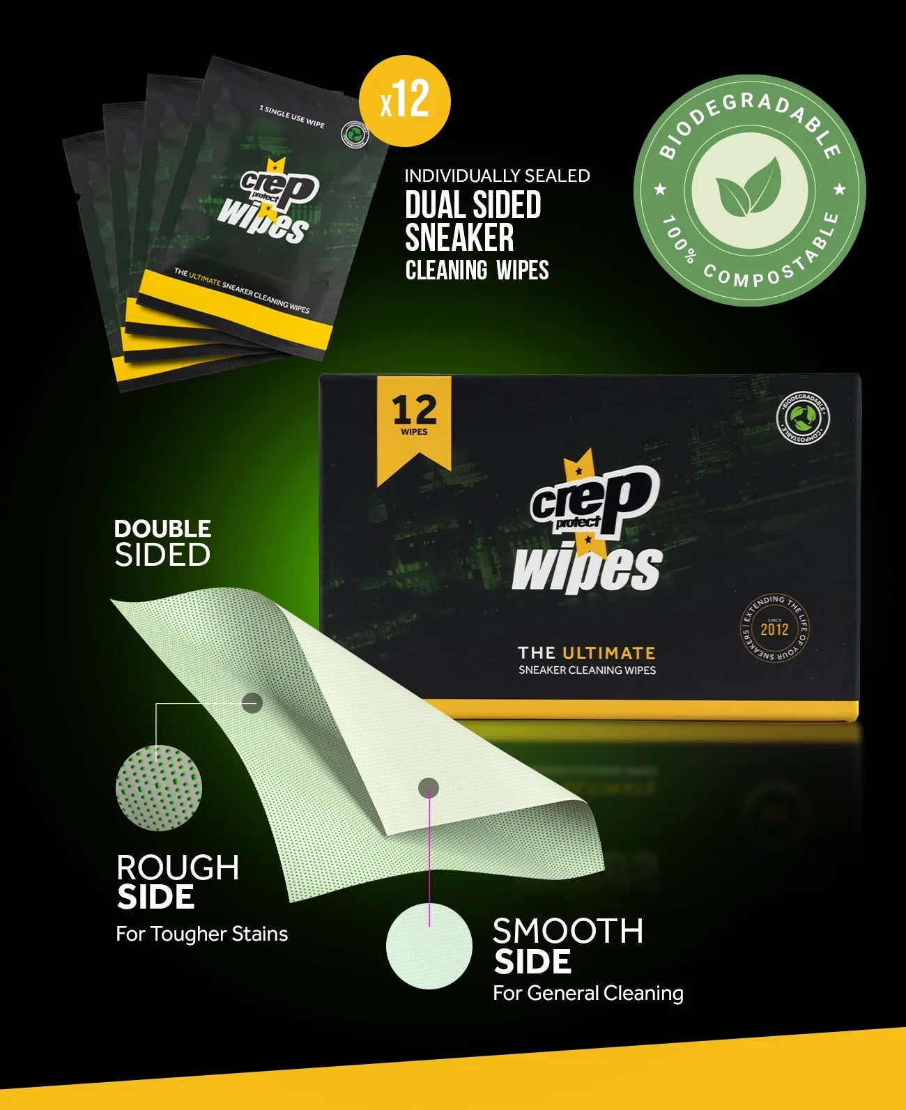 Crep Protect Wipes Sneaker-Reinigungstücher 12er Pack